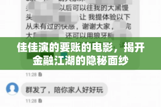 佳佳演的要账的电影，揭开金融江湖的隐秘面纱