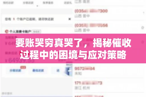 要账哭穷真哭了，揭秘催收过程中的困境与应对策略