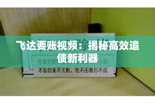 飞达要账视频：揭秘高效追债新利器