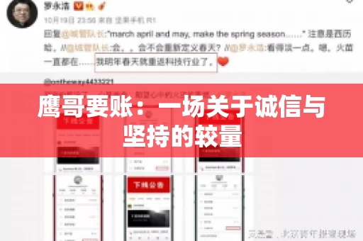 鹰哥要账:一场关于诚信与坚持的较量 鹰哥要账:一场关于诚信与坚持的较量